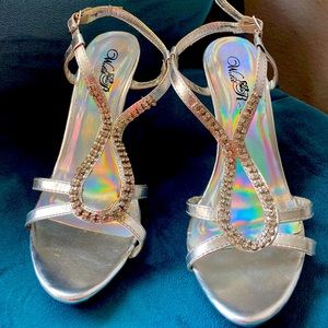 Wild Rose Gold Open Toe Heels